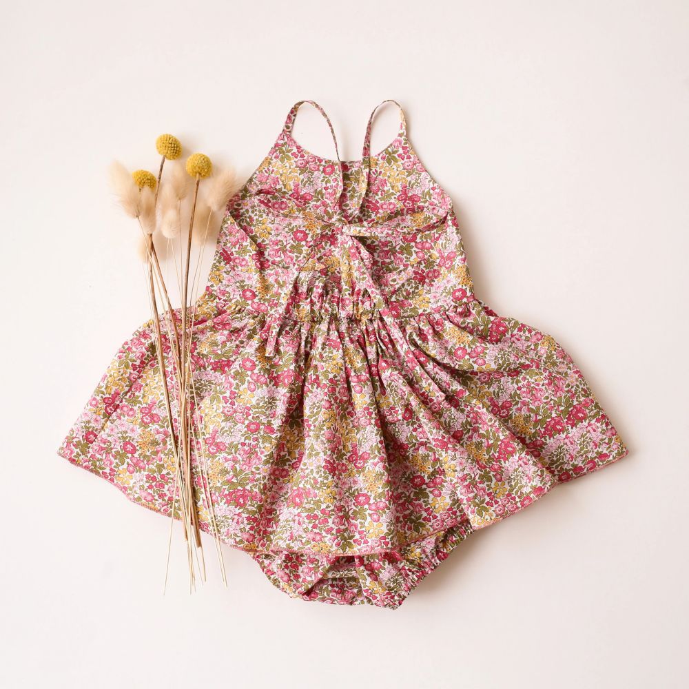 Summer Baby Girl Birthday Dress – Lace & Floral Cotton Party Outfit for Infants