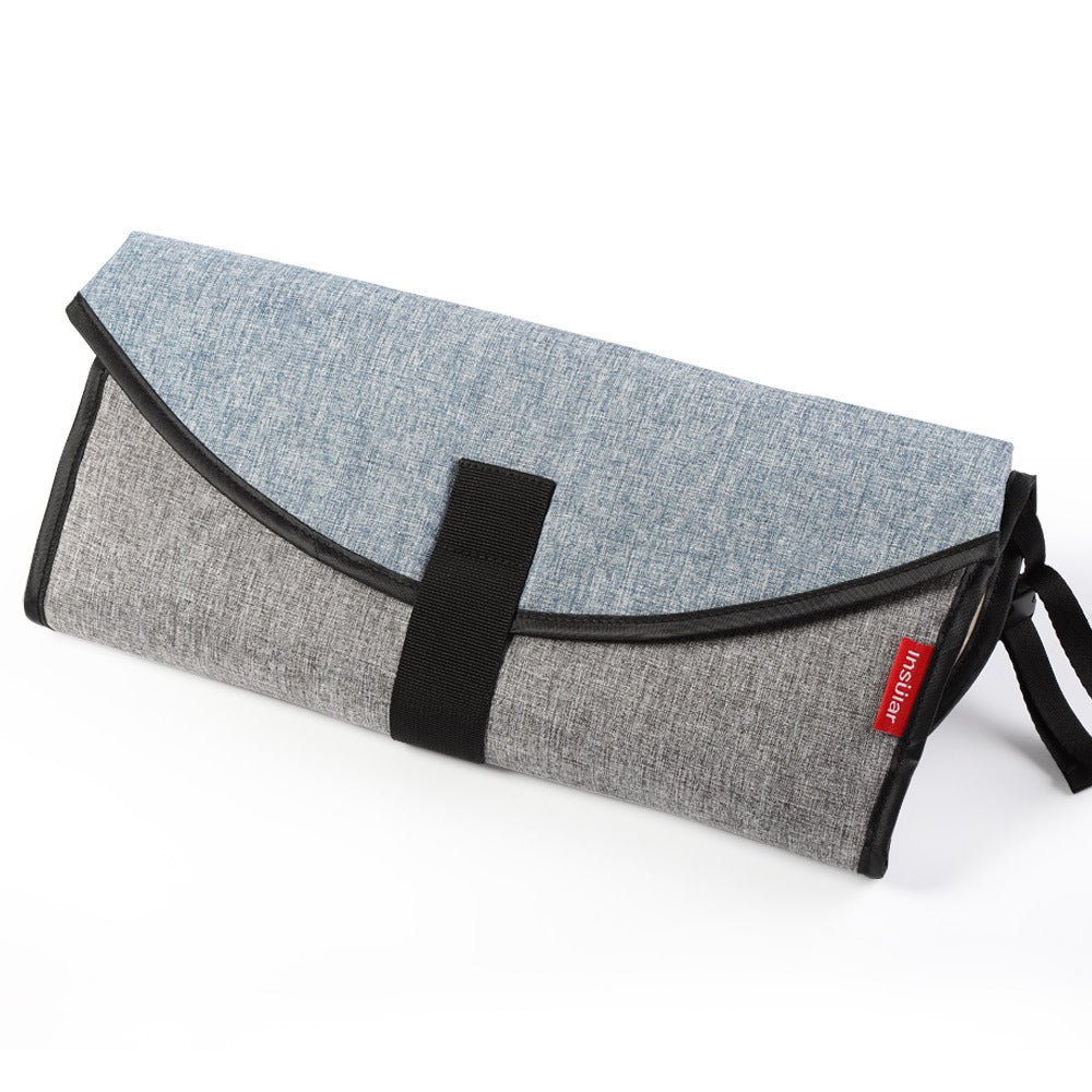 2-in-1 Portable Baby Changing Mat – Waterproof Diaper Pad with Storage Pocket