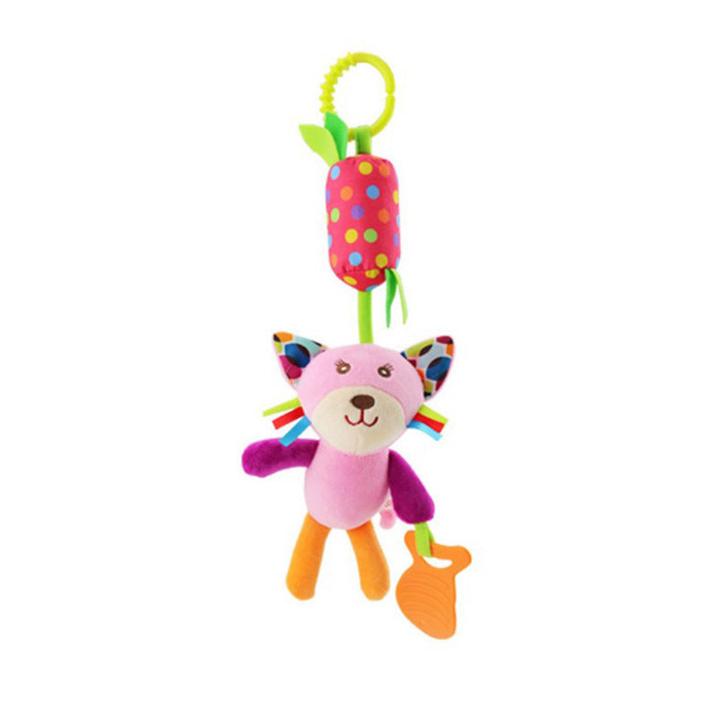 Baby Wind Chime Plush Toy – Hanging Animal Pendant for Crib, Car & Stroller