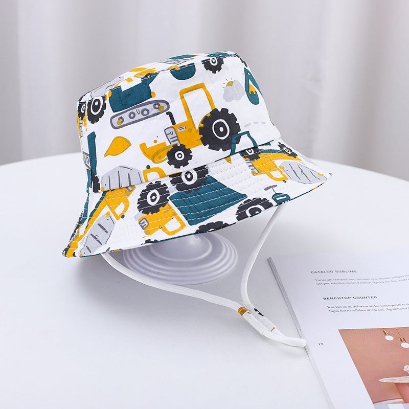 Summer Baby Sun Hat – Cartoon Bucket Hat for Boys & Girls (UV Protection)