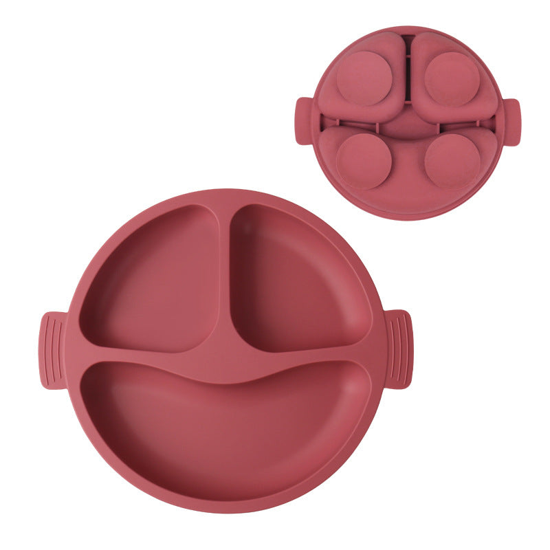 Silicone Divided Baby Plate – 3-Compartment Feeding Set for Toddlers