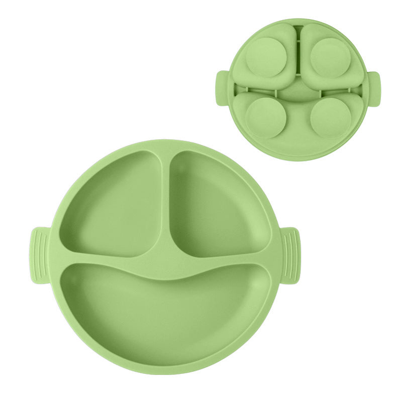 Silicone Divided Baby Plate – 3-Compartment Feeding Set for Toddlers