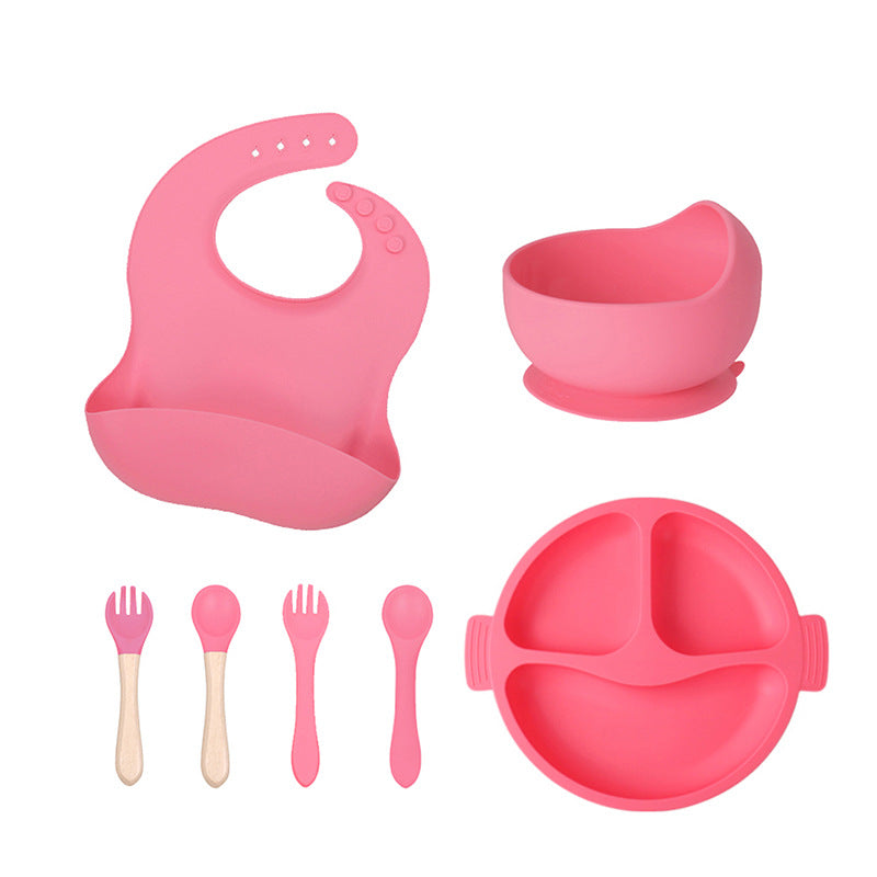 Silicone Divided Baby Plate – 3-Compartment Feeding Set for Toddlers