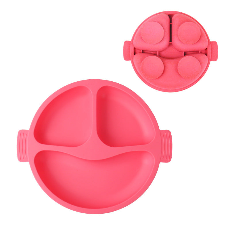 Silicone Divided Baby Plate – 3-Compartment Feeding Set for Toddlers