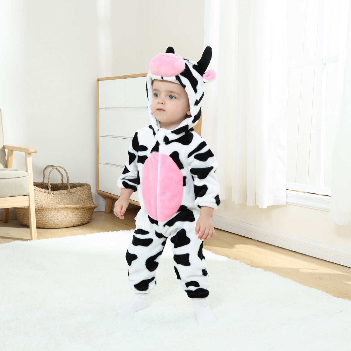 Flannel dinosaur baby onesie cross border baby animal costume