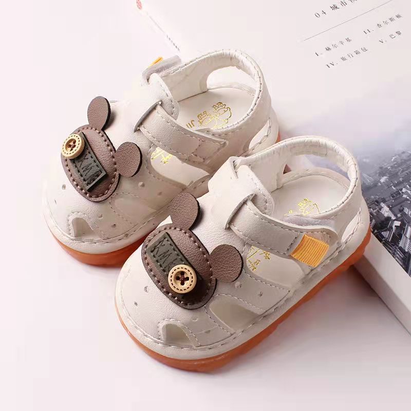 PU Leather Baby Sandals – Soft Sole & Anti-Slip (Unisex, 1 Year Old)