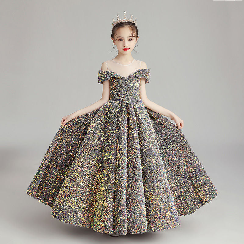 Elegant Girls’ Evening Gown – Princess Dress for Weddings, Birthdays & Special Performances