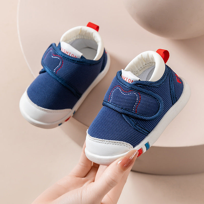 Toddler Walking Shoes – Soft Sole, Anti-Slip & Anti-Kick Velcro Shoes for Boys & Girls (1–3 Years)