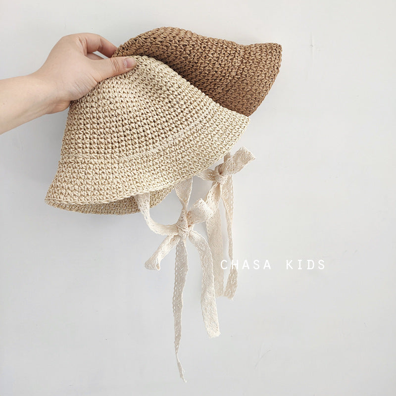 Children’s Straw Sun Hat – Spring & Summer Baby Girl Hat
