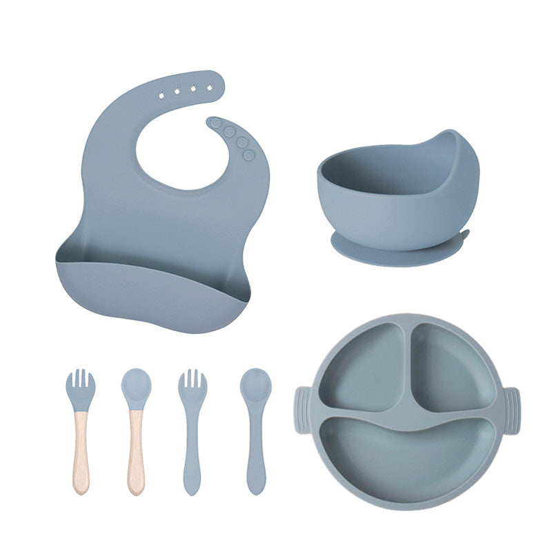 Silicone Divided Baby Plate – 3-Compartment Feeding Set for Toddlers