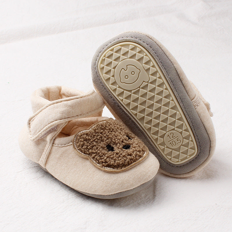 Cartoon Baby Walking Shoes – Soft Cotton, Anti-Slip, Spring & Summer Sandals (0–1 Year)