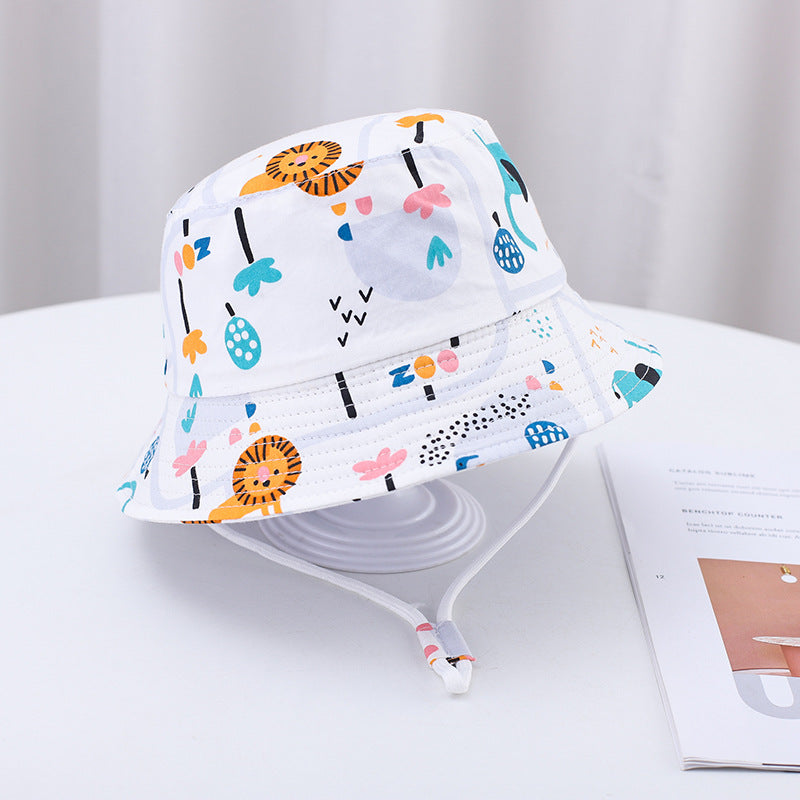 Summer Baby Sun Hat – Cartoon Bucket Hat for Boys & Girls (UV Protection)