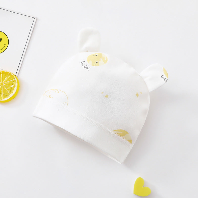 Newborn Cotton Baby Hat – Lightweight Spring & Summer Cap (0–2 Months)