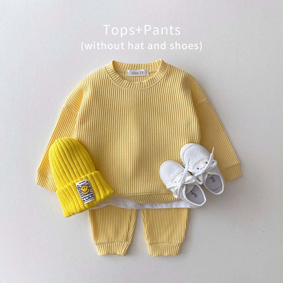2024 Toddler Knitted Two-Piece Set – Comfortable Casual Outfit for Spring & Autumn