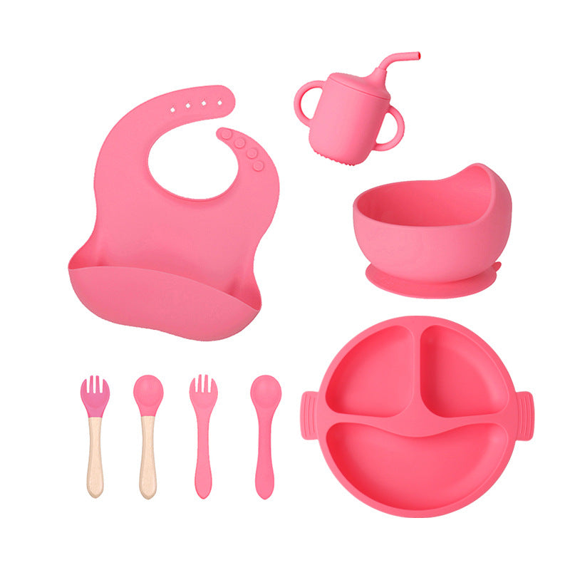 Silicone Divided Baby Plate – 3-Compartment Feeding Set for Toddlers