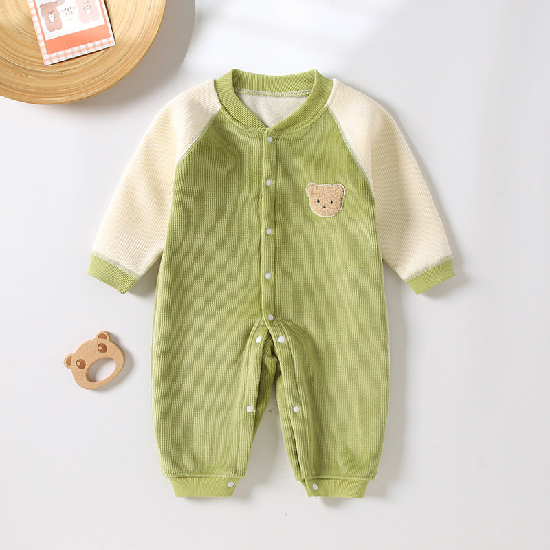 ❄️ Cozy Fleece Baby Onesie – Warm Long Sleeve Winter Outfit