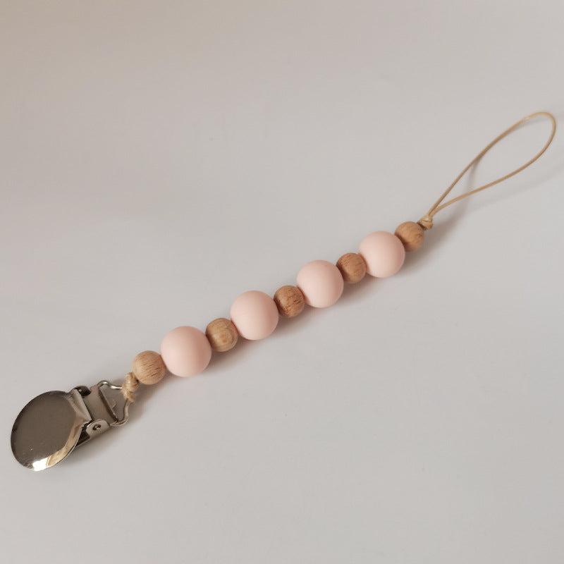 Silicone Bead Pacifier Clip – Soothing Teething Chain for Babies (DIY-Friendly)
