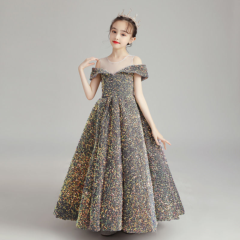 Elegant Girls’ Evening Gown – Princess Dress for Weddings, Birthdays & Special Performances