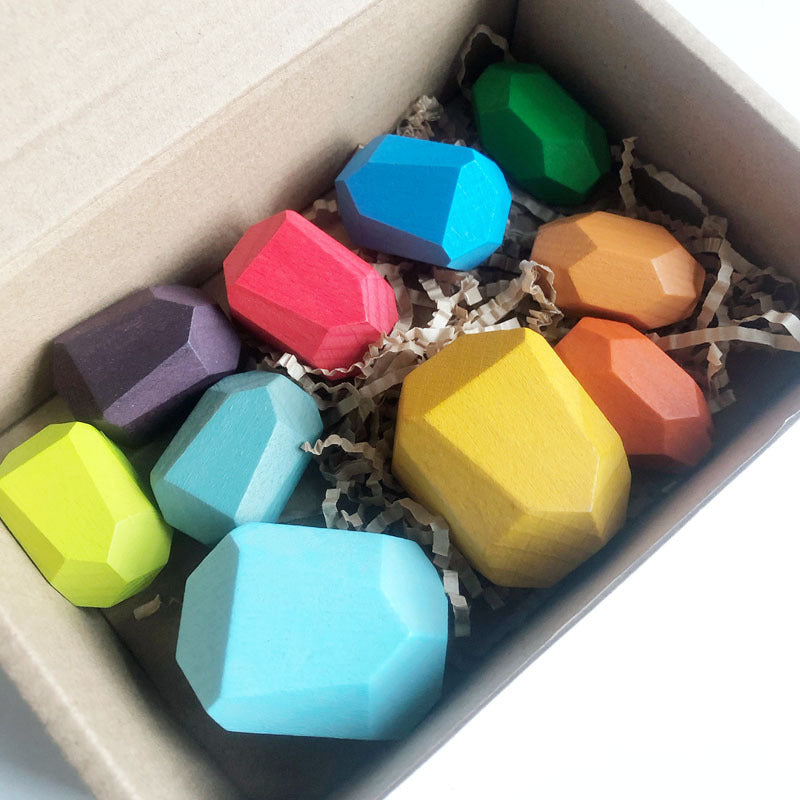 Montessori Stacking Stone Blocks – Colorful Balancing Puzzle Toy for Kids