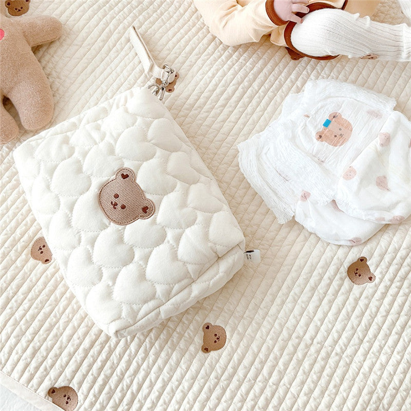 Bear-Themed Stroller Organizer – Compact Mommy Bag