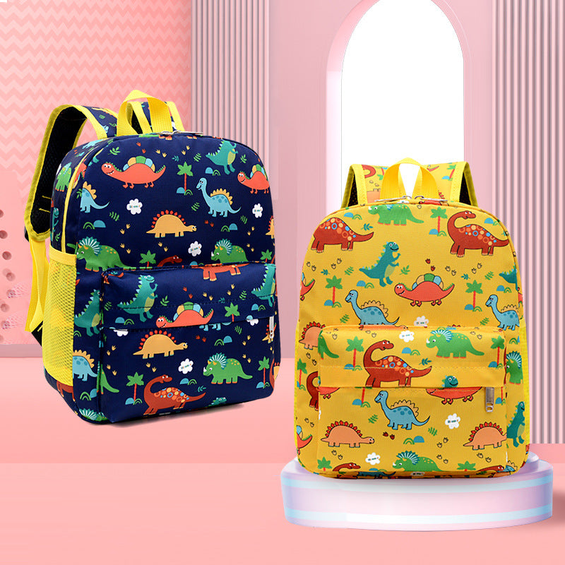 Cartoon Dinosaur Kids Backpack – Cute Printed Kindergarten Bag for Boys & Girls