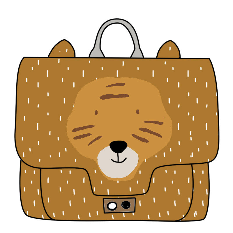 2023 Cute Animal Canvas Schoolbag – Small Kindergarten Backpack for Boys & Girls