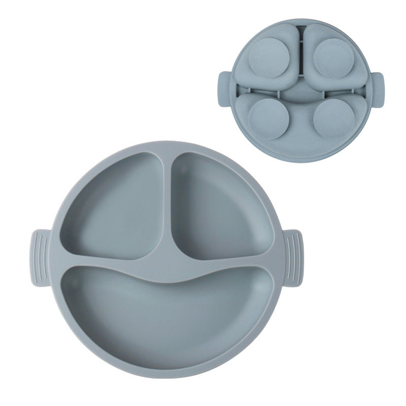 Silicone Divided Baby Plate – 3-Compartment Feeding Set for Toddlers