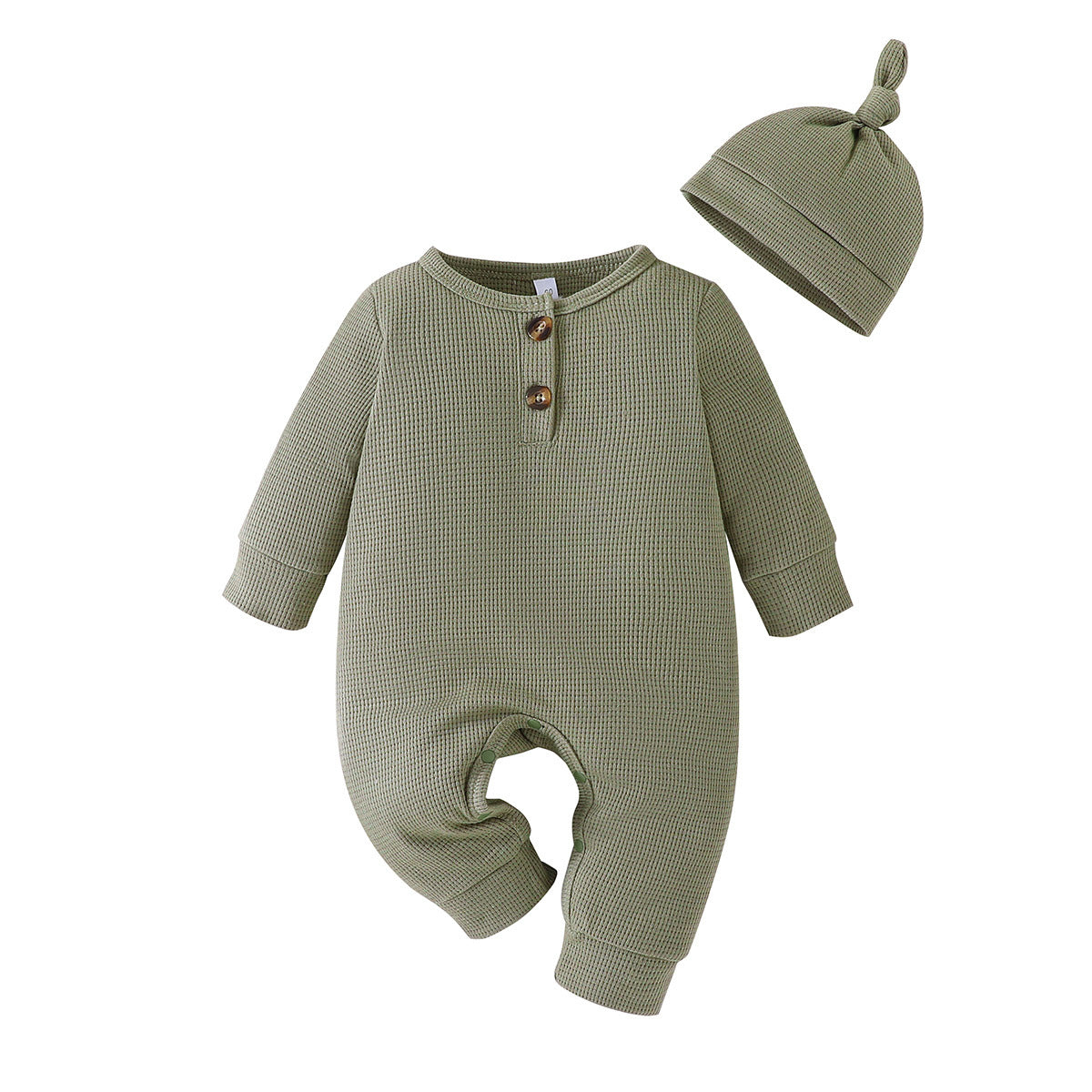 Three-Color Grid Baby Jumpsuit with Hoodie – Long Sleeve Crawling Outfit