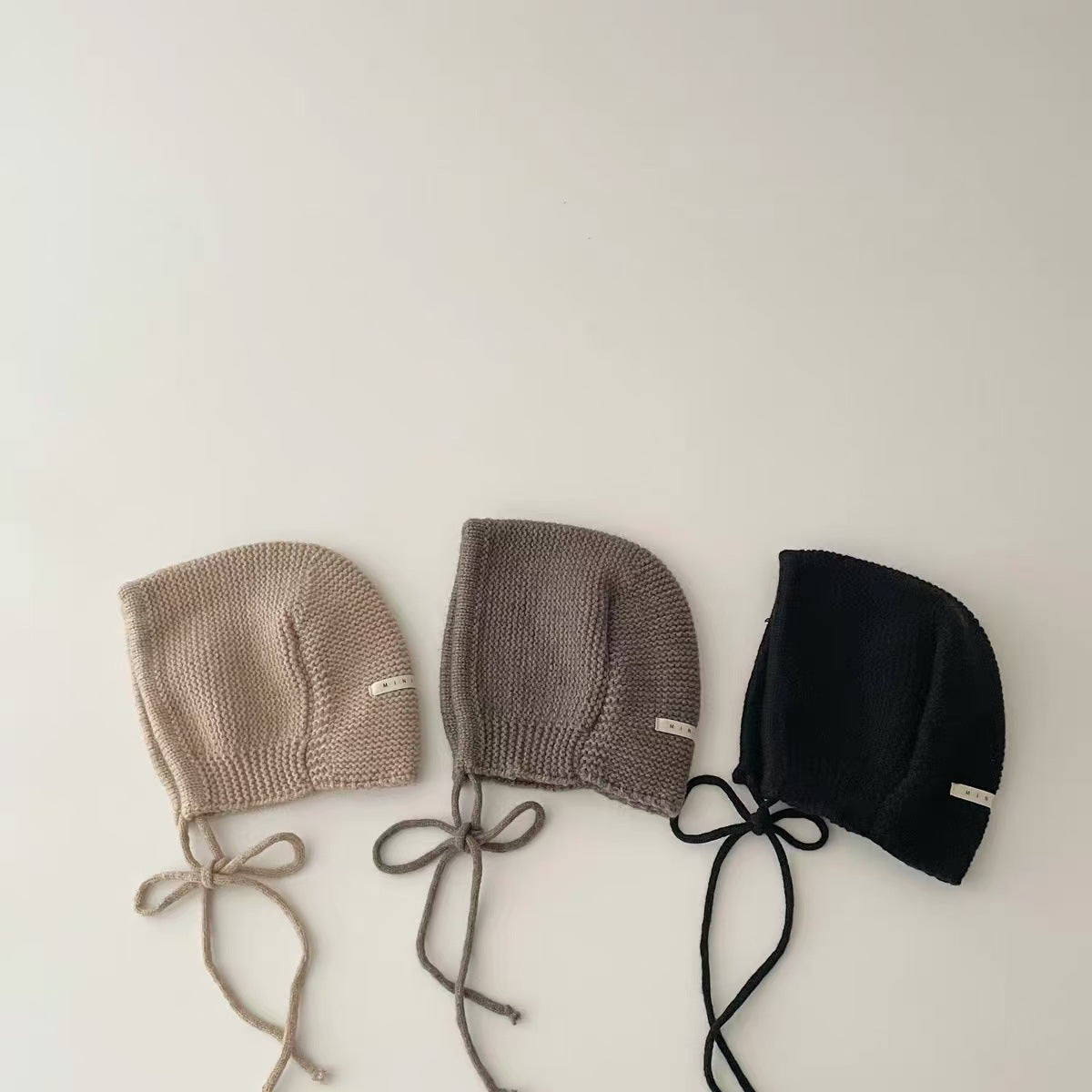 Knitted Patch Beanie – Korean Style Winter Hat