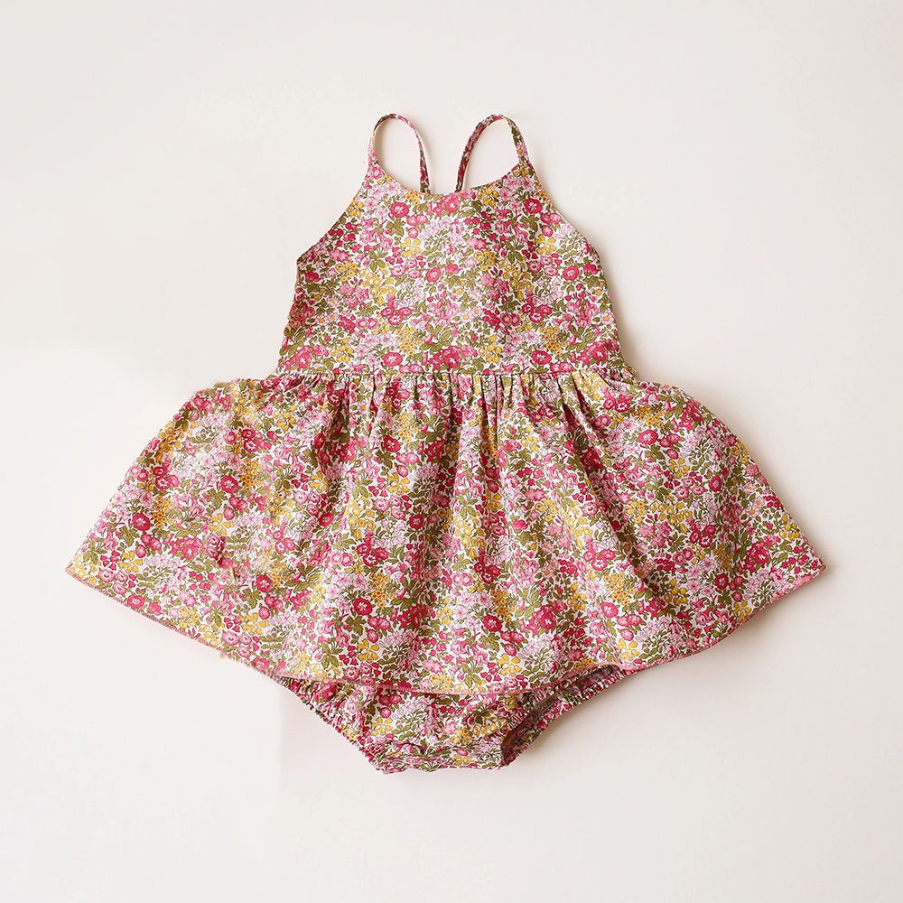 Summer Baby Girl Birthday Dress – Lace & Floral Cotton Party Outfit for Infants