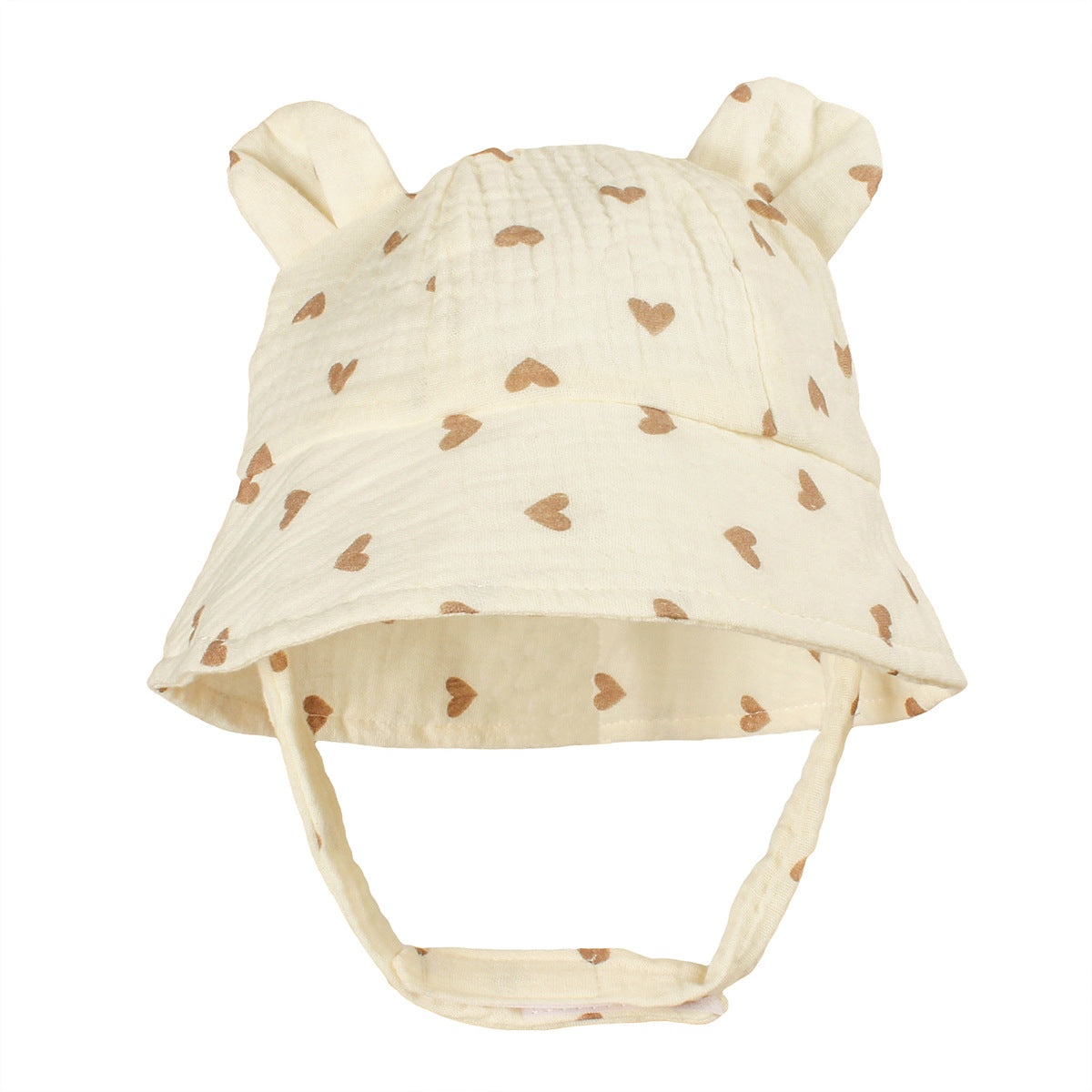 Cute Baby Bear Cotton Sun Hat – Infant Summer Cartoon Fisherman Hat with UV Protection