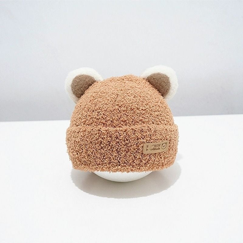 Bear Knit Winter Hat – Warm Windproof Beanie with Neck & Ear Protection