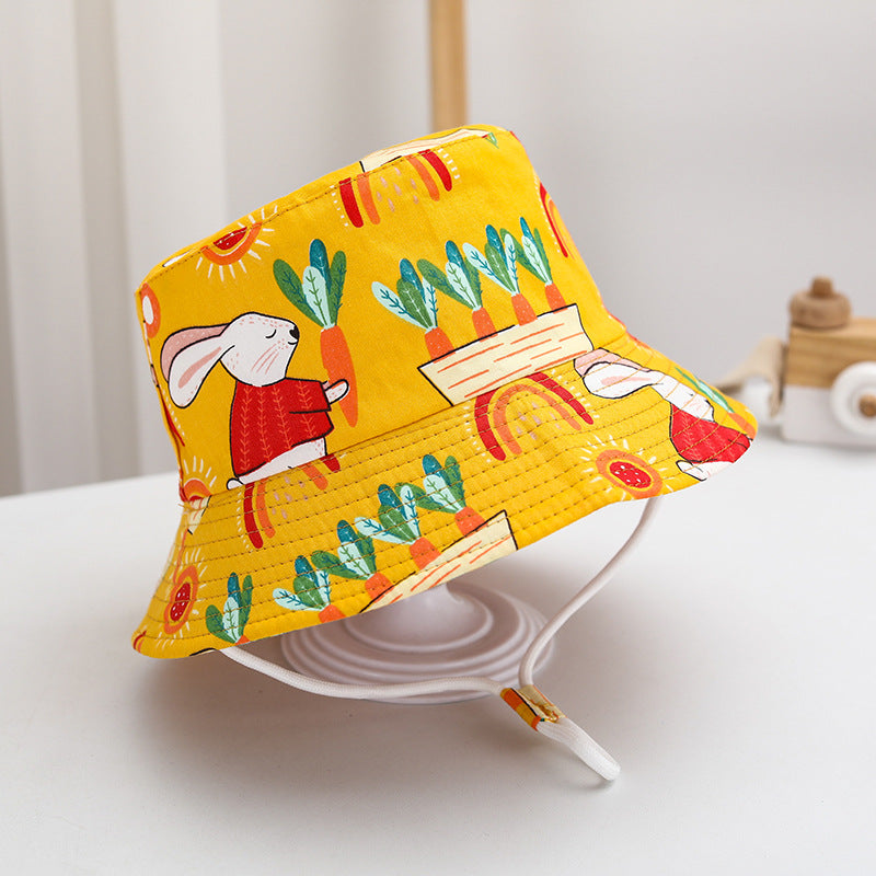 Summer Baby Sun Hat – Cartoon Bucket Hat for Boys & Girls (UV Protection)