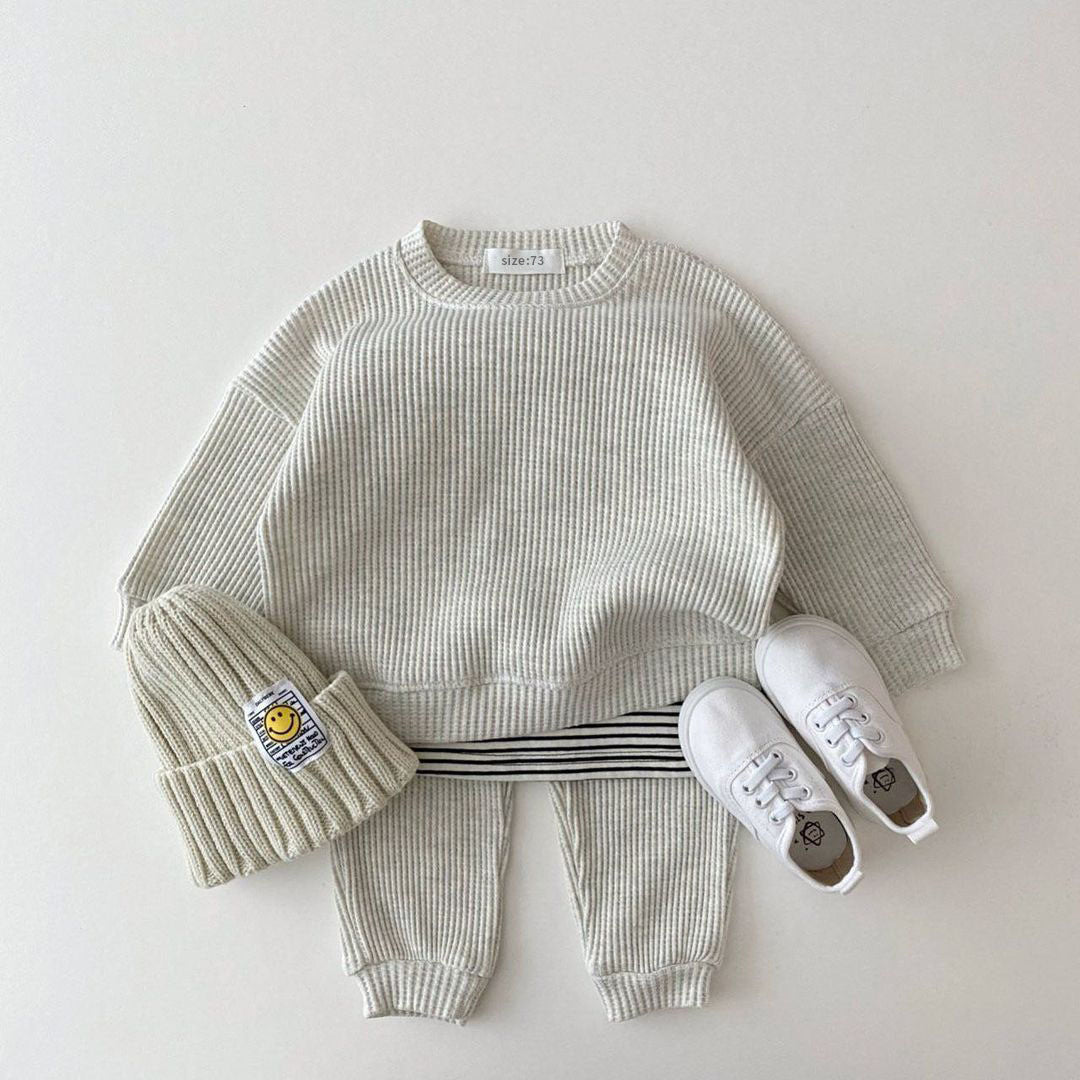 2024 Toddler Knitted Two-Piece Set – Comfortable Casual Outfit for Spring & Autumn