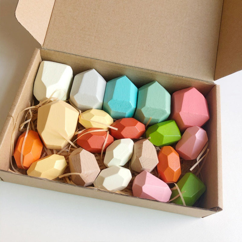 Montessori Stacking Stone Blocks – Colorful Balancing Puzzle Toy for Kids