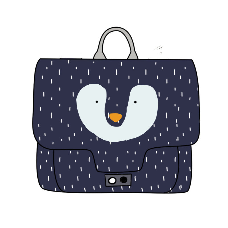 2023 Cute Animal Canvas Schoolbag – Small Kindergarten Backpack for Boys & Girls