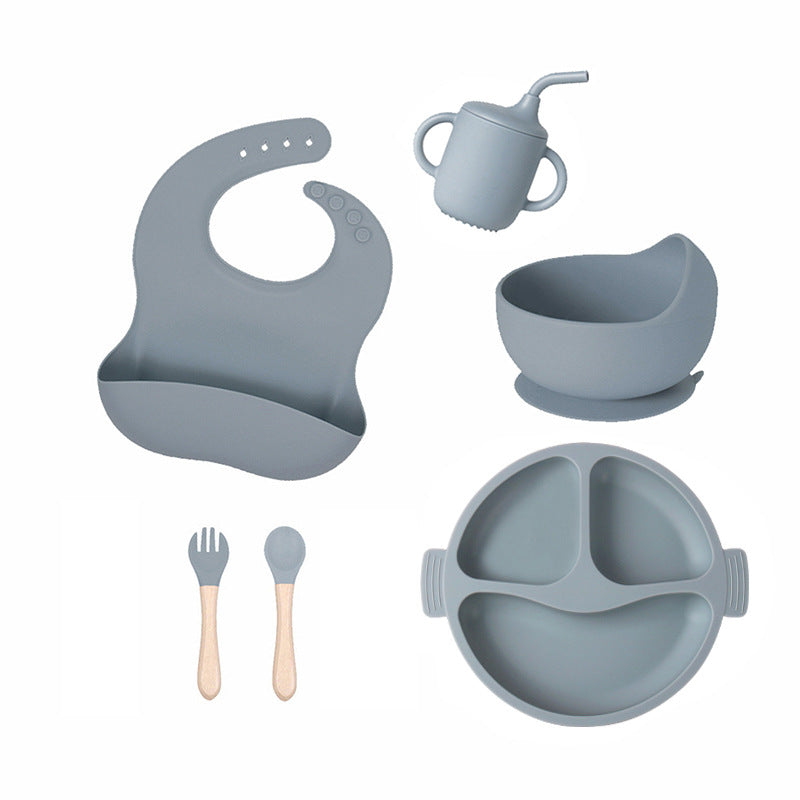 Silicone Divided Baby Plate – 3-Compartment Feeding Set for Toddlers