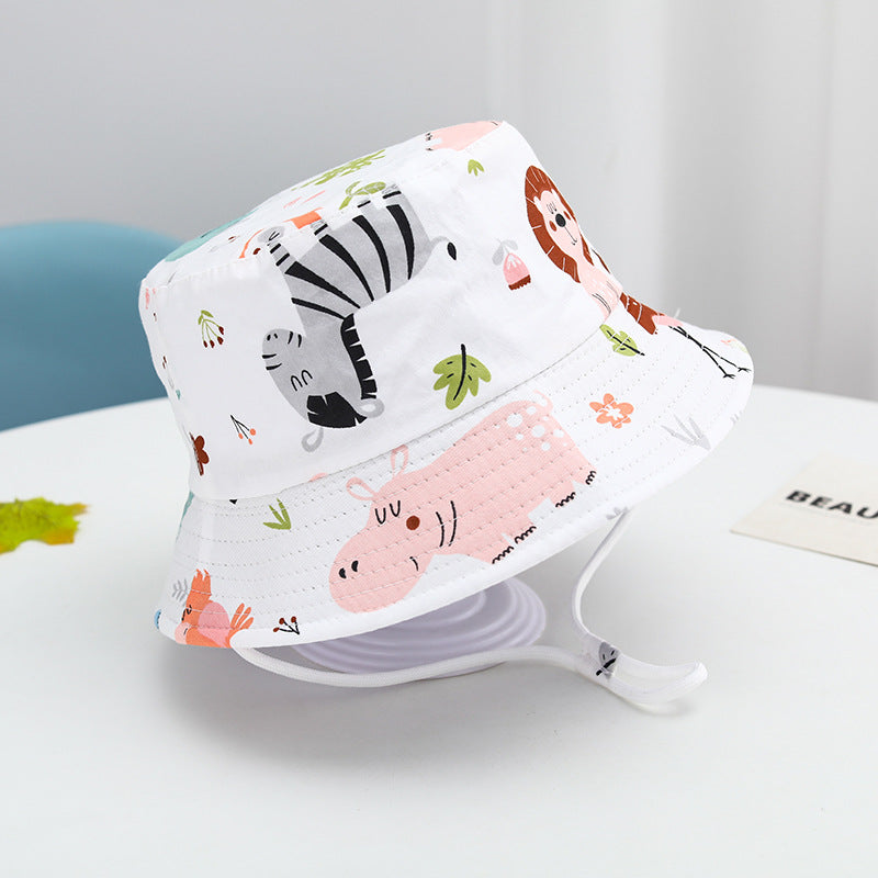 Summer Baby Sun Hat – Cartoon Bucket Hat for Boys & Girls (UV Protection)