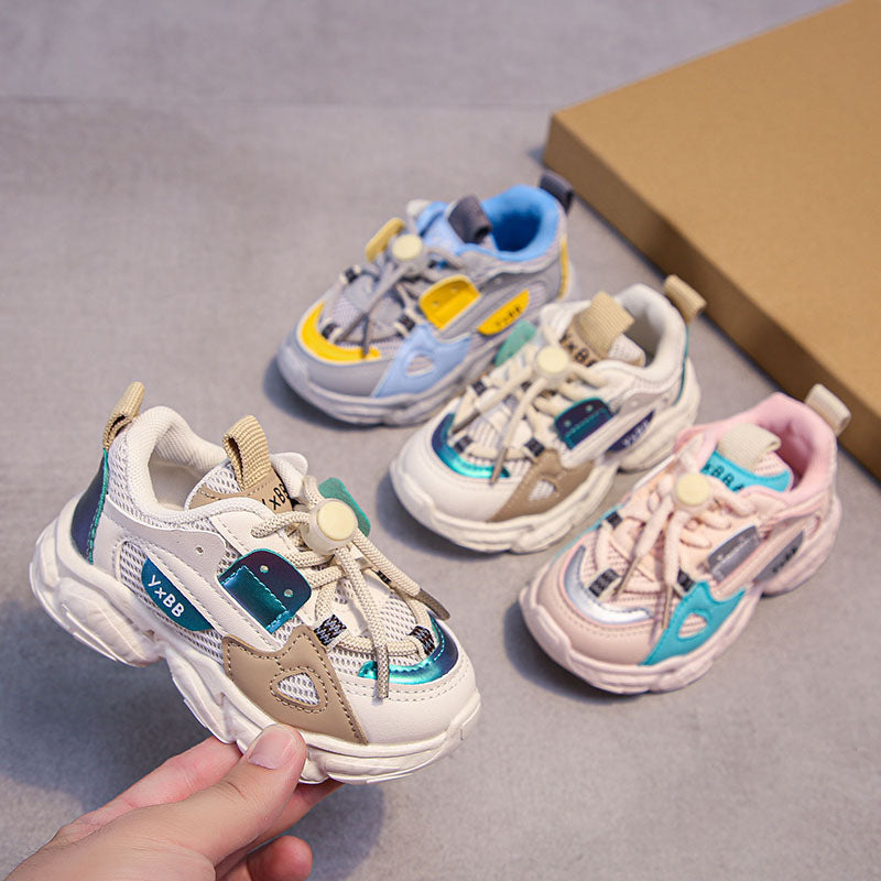 2025 Trendy Mesh Sports Shoes for Kids – Breathable & Casual “Dad Style”
