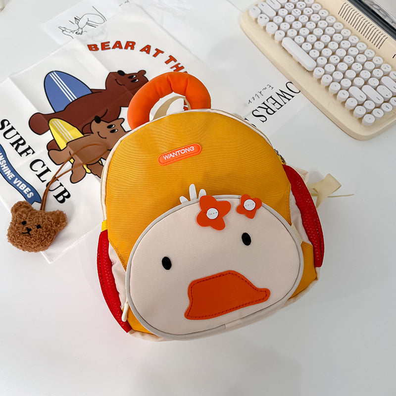 Cartoon Panda Kids Backpack – Trendy Casual Bag for Boys & Girls