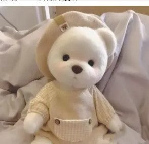 Handmade Jointed Bear Plush Doll – 30cm Soft Toy with Baby Clothes (Medium Size)