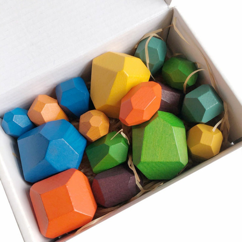Montessori Stacking Stone Blocks – Colorful Balancing Puzzle Toy for Kids