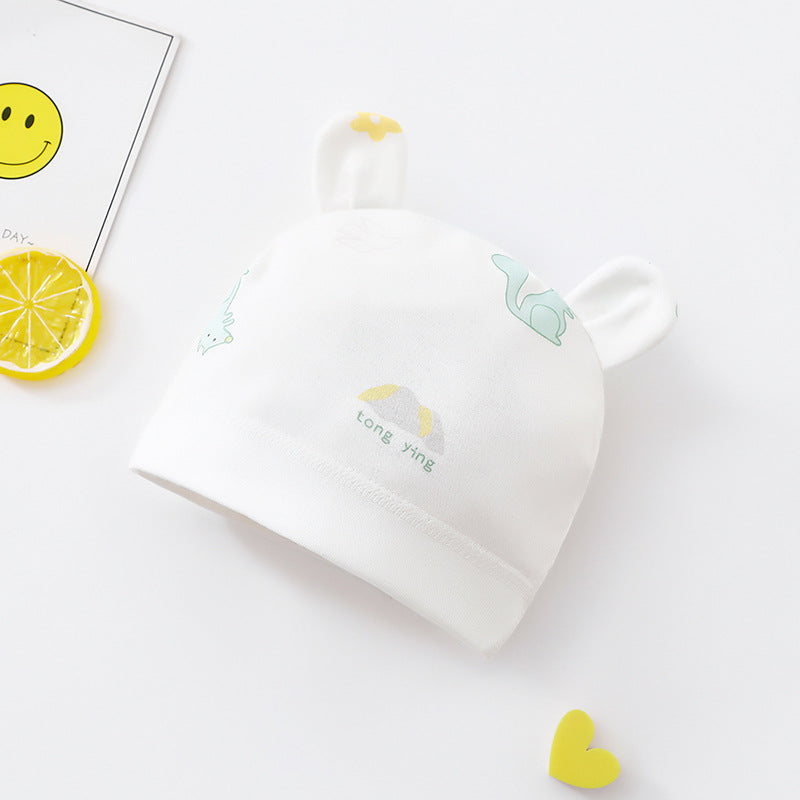 Newborn Cotton Baby Hat – Lightweight Spring & Summer Cap (0–2 Months)