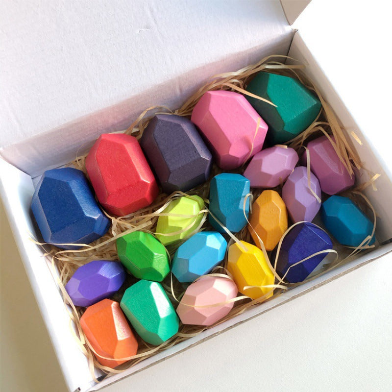 Montessori Stacking Stone Blocks – Colorful Balancing Puzzle Toy for Kids