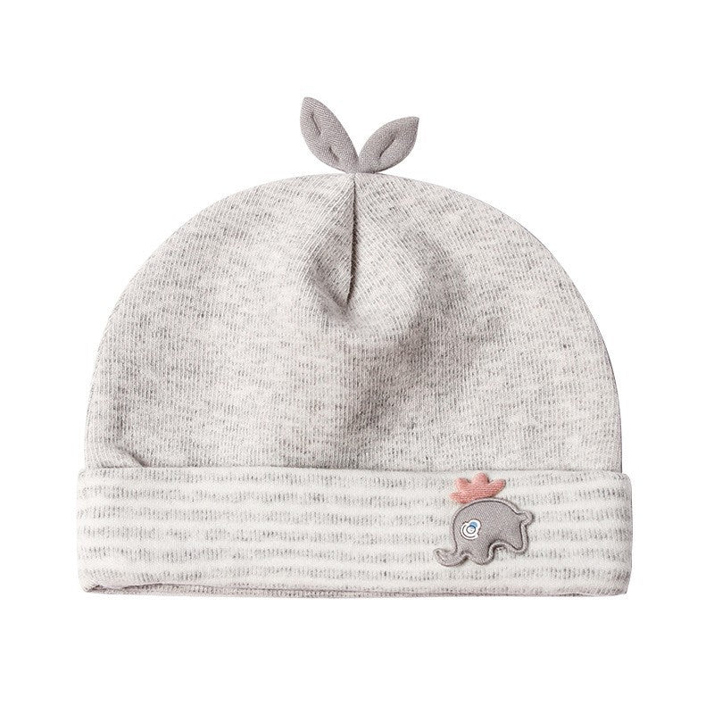Double-Layer Cotton Baby Hat – Bear Style