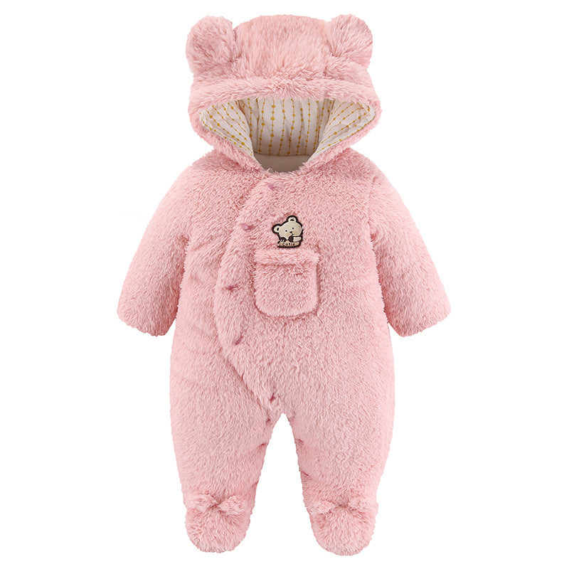 Winter Cotton Baby Jumpsuit – Warm Outdoor Romper Set for Newborns & Toddlers