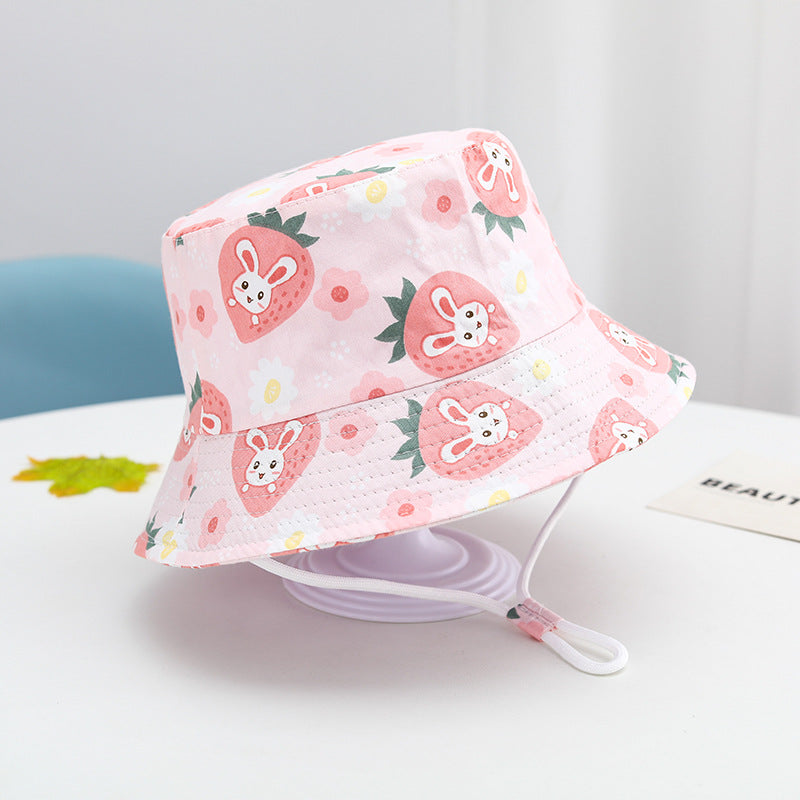 Summer Baby Sun Hat – Cartoon Bucket Hat for Boys & Girls (UV Protection)