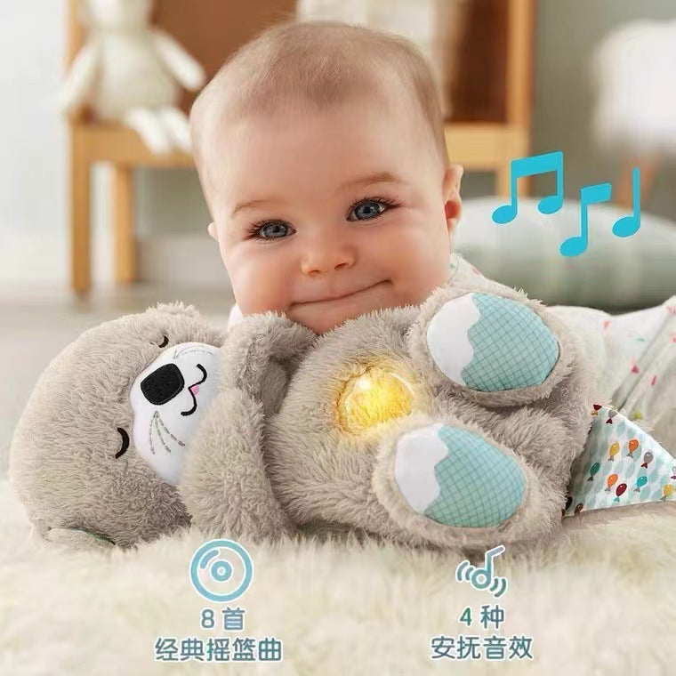 Soothing Breathing Otter – Calming Plush Sleep Companion for Babies