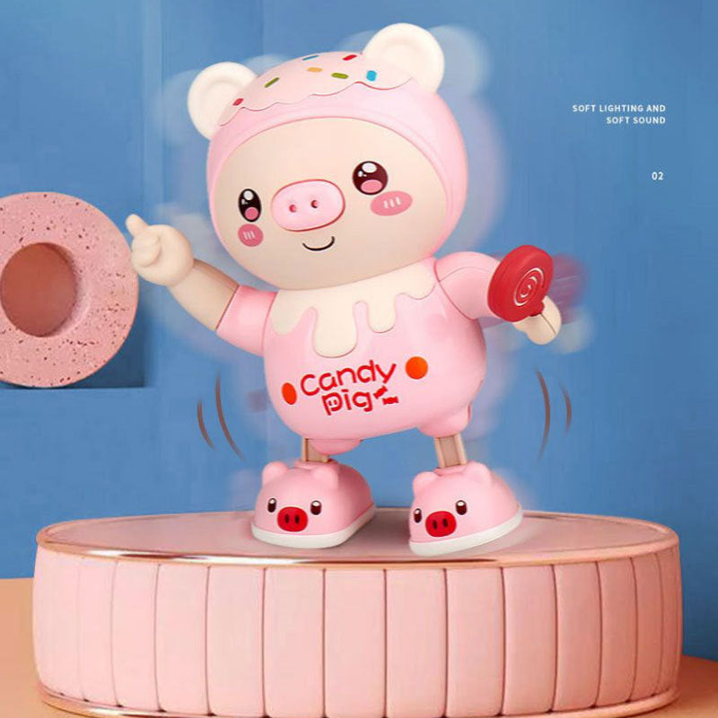 Dancing Pig Electronic Toy – Light-Up Cartoon Pet with Music for Kids