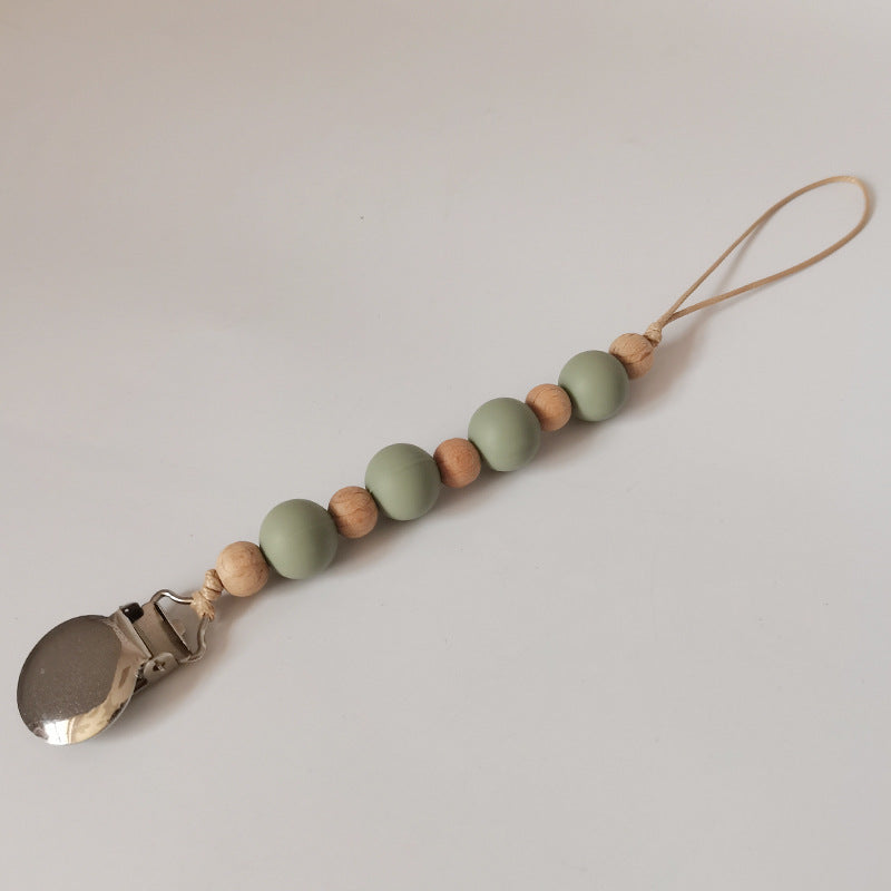 Silicone Bead Pacifier Clip – Soothing Teething Chain for Babies (DIY-Friendly)